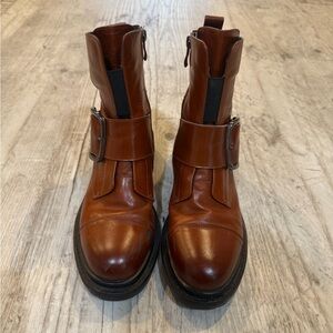Brown Leather Ankle Boots